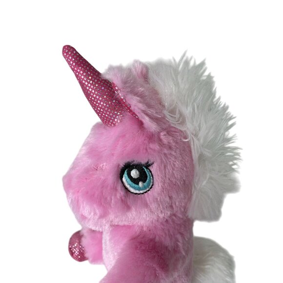Dan Dee Collectors Choice Pink Unicorn Plush Shimmer Sparkle Sitting Down 8in - Picture 6 of 8